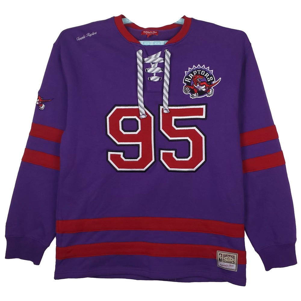 Toronto Raptors Mitchell & Ness Medium Womens‎ Sweatshirt Cut Fabric Logo New